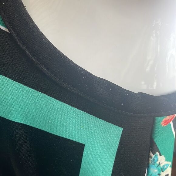 Geometric Tropical Floral Print Maxi Dress sz S - Picture 16 of 16